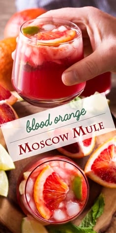 Blood Orange Moscow Mule - Just a Little Bit of Bacon Orange Moscow Mule Recipe, Moscow Mule Recipe, Moscow Mules, Mule Recipe, Drink Drank Drunk, Boozy Drinks, Milk Shakes, Alcohol Drink Recipes