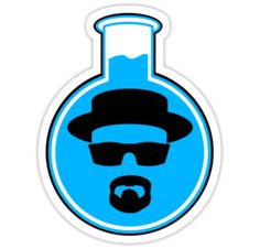 a blue flask with a man's face wearing sunglasses and a top hat