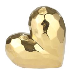 two golden hearts shaped like soccer balls