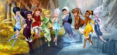 many disney princesses are flying in the air