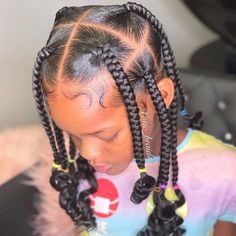 Children Hair Styles Braids, Hair Styles For Black Kids, Kids Braided Hairstyles Black Children, Gigi Hair, Braids For Black Kids, Girls Braided Hairstyles Kids, Coi Leray Braids, Dream Hairstyles, Easy Braid Styles