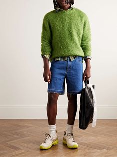 Shop ACNE STUDIOS Brushed-Knit Sweater, Explore the latest in-season ACNE STUDIOS collection today on MR PORTER Acne Sweater, Acne Studios Sweater, Fuzzy Mohair Sweater, Acne Studio, Acne Shop, Designer Knitwear, Men's Sweaters, Sweater For Men, Knitwear Men