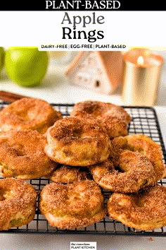 an image of apple rings on a cooling rack