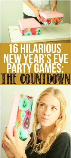 the girl is holding her new year's eve party game, the count down