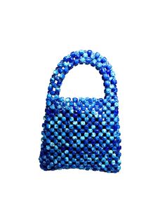 Artisan Beaded Handbag.Designed in NYC. Crafted with precision in the heart of Lagos, Nigeria.Elevate your style with our exquisite beaded handbags – a timeless accessory that seamlessly blends sophistication with versatility. Meticulously handcrafted, these bags are built to withstand the test of time. Whether paired with a cocktail dress, jeans and a tee, professional attire, or your favorite clubwear, our bead bags effortlessly complement any ensemble. Luxury Blue Bag With Round Handle, Luxury Blue Bags With Round Handle, Blue Shoulder Bag With Round Handle, Blue Shoulder Bag With Round Handle For Evening, Beaded Top Handle Bag As Fashion Accessory, Blue Bags With Top Carry Round Handle, Blue Shoulder Bag With Top Round Handle, Blue Bag With Round Handle For Daily Use, Blue Bags With Round Handle For Daily Use