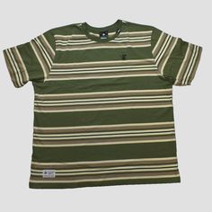 Lrg Men's Like A Tree Short Sleeve Knit Available In Men's Sizes Lrg, Innovative Essence For The Above Average Person Cotton Item N15 Cool Mens Shirts, Green Striped Shirt, Vintage Striped Shirt, Green Clothes, Olive Clothing, Tshirt Png, Green Shirts, Silly Clothes, Clothes Shirt