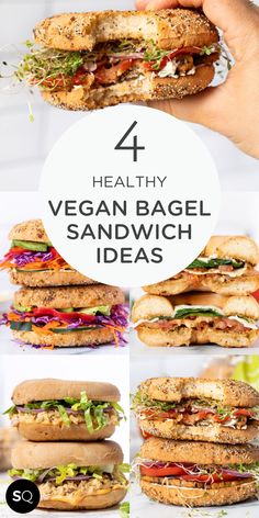 healthy vegan bagel sandwich ideas