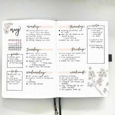 Daily Bullet Journal, Bullet Journal Work, Bullet Journal Minimalist, Journal Weekly Spread, Bullet Journal Weekly, Creating A Bullet Journal, Bullet Journal Paper, Bulletin Journal Ideas, Bullet Journal Weekly Spread