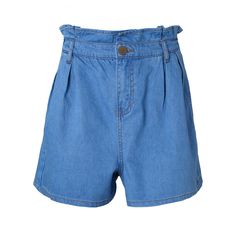 Women's Summer Casual Denim Shorts With Ruffles - Zorket Casual Blue Button-up Shorts, Trendy Button-up Denim Bottoms, Trendy Denim Blue Button-up Bottoms, Trendy Button-up Denim Blue Bottoms, Spring Denim Button-up Shorts, Spring Button-up Denim Shorts, Summer Button-up Denim Blue Bottoms, Blue Button-up Jean Shorts For Summer, Trendy Spring Shorts With Buttons