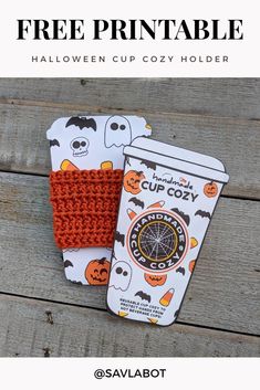 free printable halloween cup cozy holder