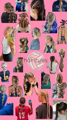 #hairstyles #volleyball Cute Volleyball Hairstyles, Cute Sporty Hairstyles, Soccer Hairstyles, Long Hairstyles For Women, Basketball Hairstyles, Softball Hairstyles, Cute Hairstyles For School