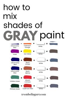 how to mix shades of gray paint