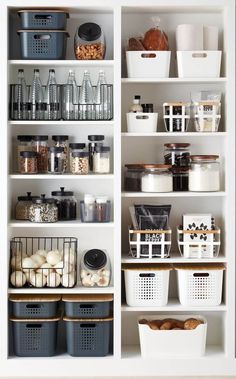 the instagram page for instagram com shows an image of shelves with baskets and containers on them