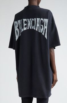 Balenciaga Logo Graphic T-Shirt Dress | Nordstrom Balenciaga T Shirt, Cotton Tshirt Dress, Balenciaga Logo, Mens Outfit Inspiration, Logo Graphic, Nordstrom Dresses, T Shirt Dress, Cotton T Shirt, Balenciaga