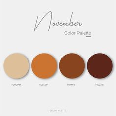 the color palettes for november