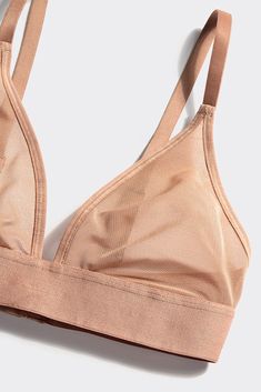 Sieve Triangle Bra in Buff | Buff Plunge Bra - Buff V-Neck Bralette Female Owned Business, Best Bras, Perfect Bra, Desert Sand, Triangle Bralette, Plunge Neckline, Triangle Bra, Plunge Bra, T Shirt Bra