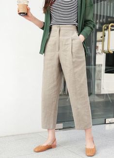 Khaki Pants Outfit, 가을 패션, Trendy Clothes For Women, Outfits Casual, Work Attire, Outfit Casual, Work Casual