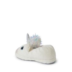 With extra slip-resistant outsoles, these easy on/off slippers are the perfect picks for play time. Each slipper is fitted with a multi-density cushioned insole and topped with memory foam for a cloud-like feeling on your little one’s feet. With an indoor/outdoor outsole, the bottom of these clog slippers is durable for constant slip-resistant support no matter where the day leads. IMPORTANT SIZING INFO: Our Critter Slippers tend to run small. To ensure the perfect fit, please check our size cha Synthetic Closed Toe Slippers With Soft Sole, Closed Toe Synthetic Slippers With Soft Sole, Playful Indoor Synthetic Slippers, Playful Synthetic Flat Slippers, White Closed Toe Slippers With Soft Sole, Indoor Slippers With Soft Sole, White Non-slip Slippers For Playtime, Indoor Flat Slippers With Soft Sole, Flat Indoor Slippers With Soft Sole