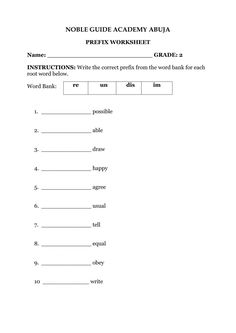 a worksheet with the words in english