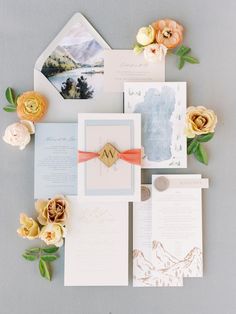 Sparkling Blue Water And Stunning Sunset Tones At This Sophisticated Lake Tahoe Wedding Custom Tahoe, Lake Wedding Invitations, Playful Palette, Lake Tahoe Wedding, Blue Invitation, Lake Tahoe Weddings, Tahoe Wedding, England Wedding, Lake Wedding