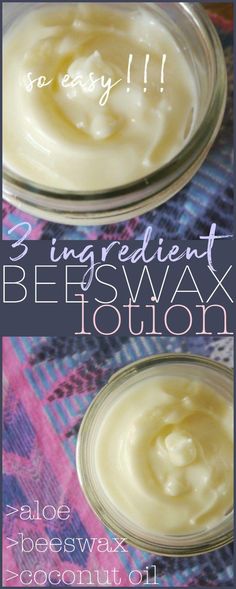 Learn how to make a 3 ingredient DIY beeswax lotion that is so easy to make and nourishing to the skin using coconut oil, aloe and beeswax. Beeswax Body Butter Recipe, Beeswax Face Cream Diy, Honey Lotion Diy, Beeswax Face Moisturizer, Beeswax Skincare Recipes, Beeswax Salve Recipe, Body Butter With Beeswax Recipe, Diy Lotion Recipe 3 Ingredients, Dehydrate Recipes