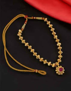 Thushi Designs, Traditional Maharashtrian Jewellery, Kolhapuri Saaj, Maharashtrian Jewellery, Ruby Jewelry Necklaces, Gold Bangles For Women, Antique Gold Jewelry Indian, Handmade Gold Jewellery