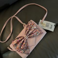 Betsey Johnson Wristlest/ Wallet Crossbody- Lot Of 2 Bnwt Trendy Rectangular Wallets For Parties, Pink Clutch With Detachable Strap For Gift, Pink Clutch With Detachable Strap As Gift, Pink Rectangular Wallet For Party, Chic Pink Crossbody Wallet, Pink Pouch Wallet For Evening, Chic Pink Evening Wallet, Betsey Johnson Bags, Wristlets