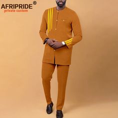 Embroidered Long Sleeve Pant Set For Work, Fitted Brown Long Sleeve Sets, Traditional Workwear Sets For Fall, Traditional Long Sleeve Sets For Workwear, Traditional Fitted Pant Set With Long Sleeves, Traditional Sets With Stand Collar For Fall, Traditional Fall Sets With Stand Collar, Traditional Long Sleeve Formal Pant Set, Traditional Long Sleeve Pant Set For Formal Events