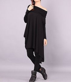 Tunic, Asymmetrical tunic, Long tunic, plus size oversized tunic, black tunic top with long sleeves Chic Black Long Sleeve Tunic, Black Lagenlook Tunic For Fall, Black Long Sleeve Tunic For Fall, Oversized Asymmetrical Tunic For Fall, Oversized Lagenlook Long Sleeve Tunic, Oversized Lagenlook Tunic With Asymmetrical Hem, Oversized Long Sleeve Lagenlook Tunic, Oversized Black Tunic, Casual Oversized Asymmetrical Tunic