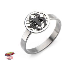 New In Box Officially Licensed Marvel Comics Product, Spiderman Logo With Web Design, Stainless Steel Metal/Material Type: Stainless Steel Ring Size: 7 Marvel Jewelry, Spiderman Logo, Petite Ring, Stainless Steel Ring, Stainless Steel Rings, Metal Material, Steel Ring, Steel Metal, Ring Size 7