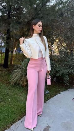 Corporate Outfits, Outfit Ideas, Ootd, Pants, Pink, Trousers