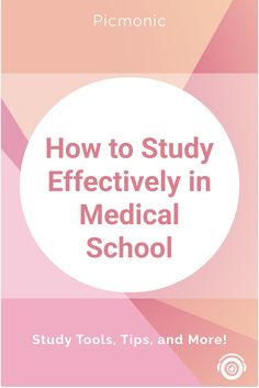 the cover of how to study effectively in medical school, with text overlaying it