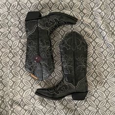 Nwt. Perfect Condition. Never Worn. Genuine Goat Leather. Made In Mexico. Color: Black. Women’s Size: 6. Leather Snip Toe Boots With Heel Tab, Black Leather Boots With Snip Toe And Leather Footbed, Black Western Boots With Leather Footbed, Black Wingtip Boots With Leather Footbed, Elegant Boots With Leather Footbed And Snip Toe, Black Wingtip Calf Leather Boots, Elegant Snip Toe Boots With Leather Footbed, Black Calf Leather Boots With Snip Toe, Black Snip Toe Calf Leather Boots