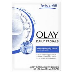 $11 5 stars Olay Daily Facial Makeup Remover Wipes & 4-In-1 Water Activated Facial Cleanser Cloths, Deeply Clean 66 Count Best Exfoliators, Facial Cloths, Cleaning Painted Walls, Daily Facial Cleanser, Deep Cleaning Tips, Makeup Remover Wipes, Cleansing Wipes, Clean Makeup, Facial Cleansing