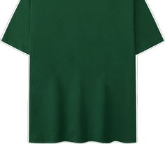 Casual Green Plain T-shirt, Green Plain Short Sleeve T-shirt, Green Crew Neck Plain Shirt, Green Short Sleeve Plain Top, Tiffany Green, Red Pattern, Summer Cotton, Types Of Collars, Tshirt Colors