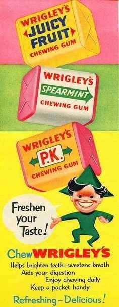 an advertisement for wrigley's chewing gum