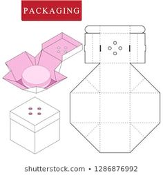 the paper box is open and ready to be put into its own package, which includes an origami ball