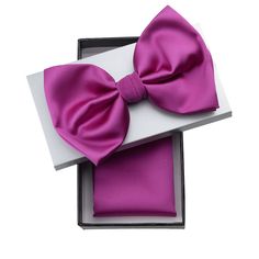 Solid satin bow tie is perfect for weddings, formal events, and special occasions. • Adjustable Neck Size 13.75 in. – 18.5 in. • Handmade of 100% Micro-Fiber • Fabric Care: Dry-clean Only • Self-Tie - Regular: 2.5 in. tall x 4.5 in. wide • Matching handkerchief included Standard Tie Satin Bow, Satin Ties With Decorative Bow For Party, Party Satin Ties With Decorative Bow, Satin Bow Ties For Party, Satin Bow Ties For Parties, Satin Standard Tie Bow For Parties, Solid Color Standard Tie Satin Bow, Satin Decorative Bow For Black Tie Events, Satin Bow For Black-tie Events