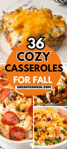 Photo collage with cozy fall dinner ideas. Fall Dinner Casseroles, Comfort Food Dinner Ideas, Fall Casserole, Fall Casserole Recipes, Food Dinner Ideas, Chicken Biscuit Casserole, Cozy Fall Dinner, Fall Casseroles