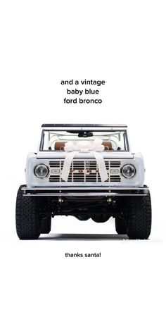 an advertisement for the ford bronco