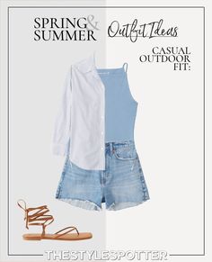 Brown Sandals Outfit Summer, Blue Bodysuit Outfit, Casual Outdoor Outfit, Brown Sandals Outfit, Sandals Outfit Summer, Casual Outfit Idea, Blue Bodysuit, Sandals Outfit, Body Suit Outfits