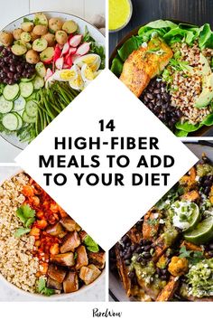 Good Fiber Meals, High Fiber Lunches On The Go, High Fiber Vegetarian Meals, High Fibre Lunch Ideas, Low Carb High Fiber Recipes Dinner, Dinner Recipes High In Fiber, High Fibre Recipes Dinners