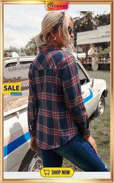 Plaid Button Pocket Long Sleeve Asymmetric Shirt Fall Shirt With Buttons And Shirttail Hem, Asymmetric Shirt, Long-sleeved Flannel Shacket With Pockets, Patchwork Cotton Flannel Button-up Shirt, Plaid Button-up Shirt With Welt Pockets, Cheap Plaid Button-up Flannel Shirt, Plaid Long-sleeve Top With Button Closure, Plaid Fashion, Slim Fit Shirt