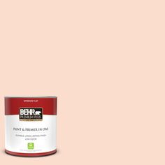 a red paint can with the words behr interior - exterior high gloss enamel on it