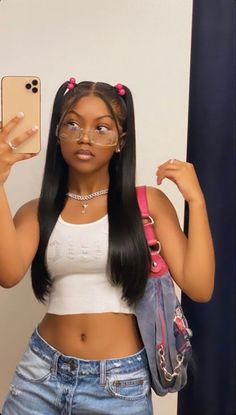 Silky straight human hair lace front wig for the Summer | Hair styles, Front lace wigs human hair, Girl hairstyles Y2k Hairstyles, Peinados Fáciles Para Cabello Corto, 90s Hairstyles, Front Lace Wigs Human Hair, Straight Human Hair, Baddie Hairstyles, Grunge Hair, Black Girls Hairstyles, Aesthetic Hair