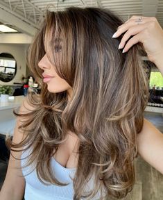 Rich Brunette Hair, Sunkissed Hair Brunette, Garnier Hair Color, Honey Brown Hair, Brown Hair Looks, Dreamy Aesthetic, Brown Hair Inspo, Brunette Hair With Highlights, Caramel Highlights