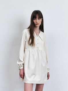 Color: BEIGECountry of Origin : Republic of Korea Mini Shirt Dress, Jumpsuit Dress, Dress Outfits, Shirt Dress, Jumpsuit, The Originals, Clothes For Women, Dresses, Clothes