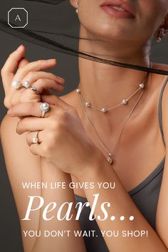 pearl rings | pearl earrings | pearl necklace | pearl jewelry for fall Sea Pearl, South Seas, South Sea Pearls, Cultured Pearls