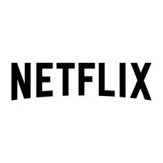 the netflix logo is shown in black and white