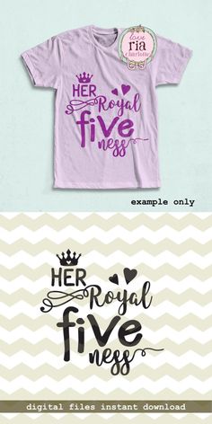 Haar Koninklijke fiveness leuke meisjes 5e verjaardag nummer | Etsy Royal Fiveness, Birthday Wishes Girl, Birthday Crafts, Royal Princess, Birthday Numbers, Cameo Projects, Silhouette Cameo Projects, Cricut Creations, Vinyl Projects